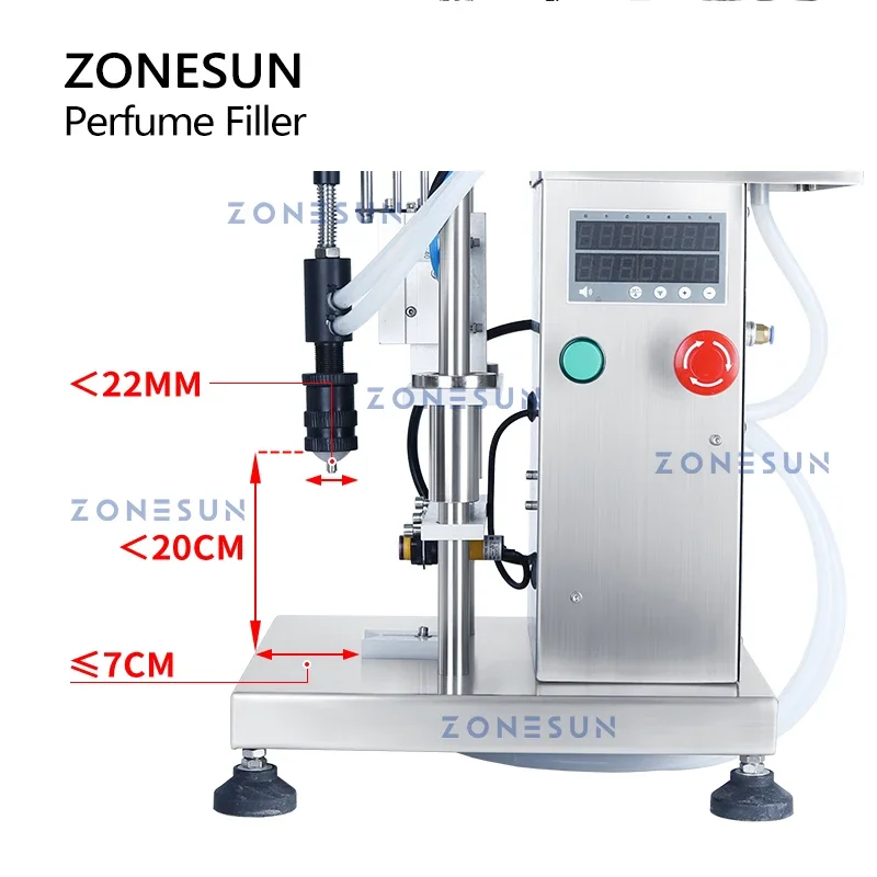 Perfume Fragrance Machine - ZONESUN ZS-YTZL500S Riempitrice pneumatica per profumo