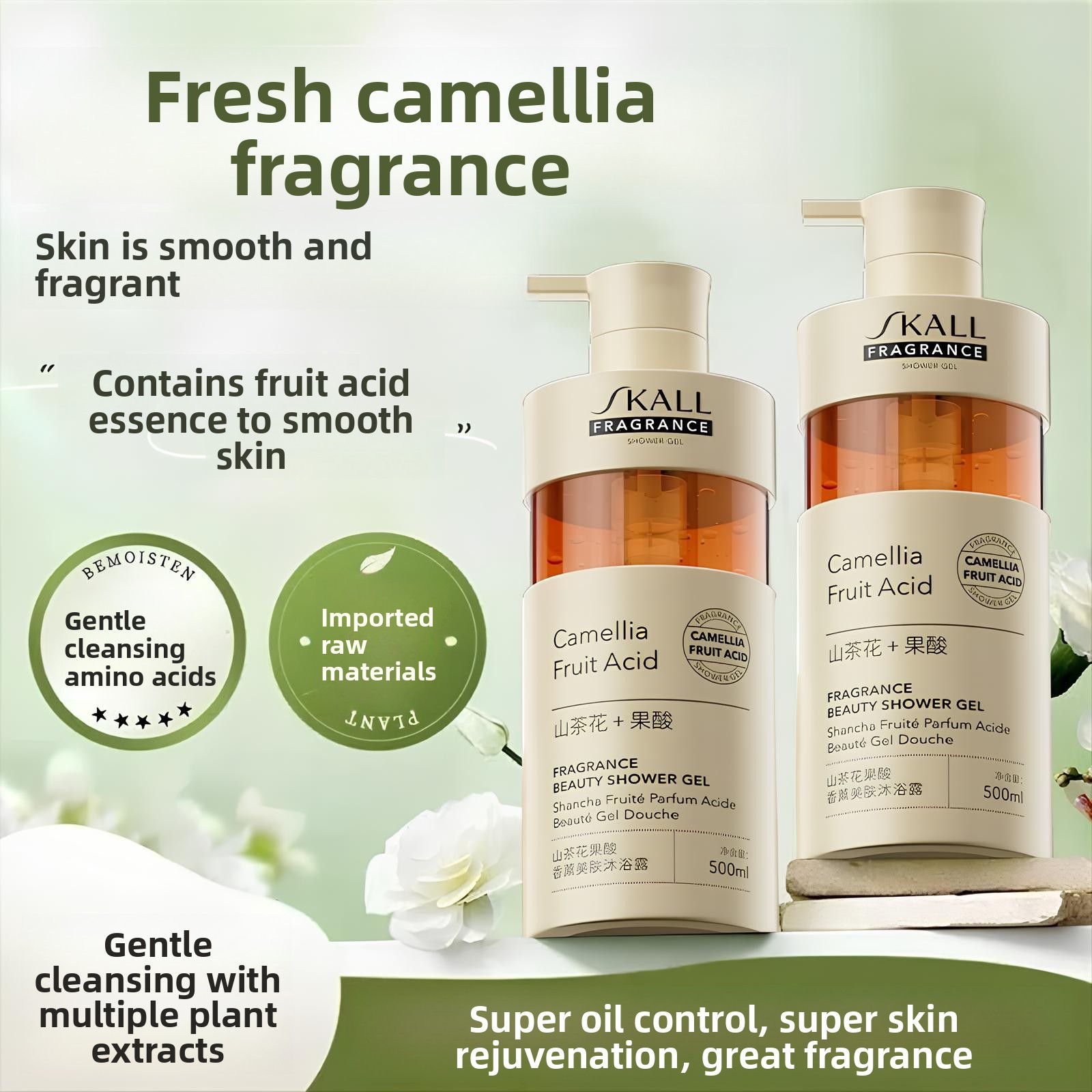 Perfume Fragrance Body Lotion - Bagnoschiuma agli Acidi della Camelia Idratante
